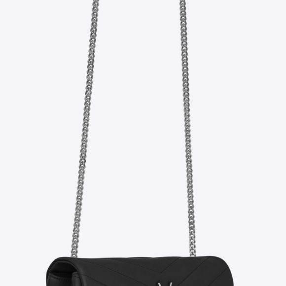 NEW YSL LOULOU Small in Quilted Leather - Black with Silver Hardware - Picture 13 of 13